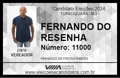 Candidato FERNANDO DO RESENHA 2024 - TUPACIGUARA - Eleições