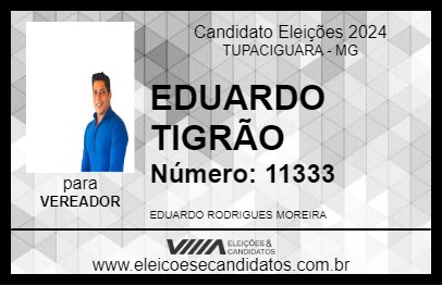 Candidato EDUARDO TIGRÃO 2024 - TUPACIGUARA - Eleições