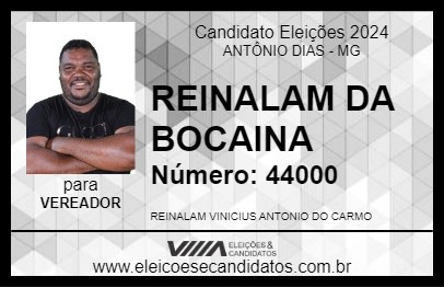 Candidato REINALAM DA BOCAINA 2024 - ANTÔNIO DIAS - Eleições