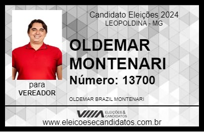 Candidato OLDEMAR MONTENARI 2024 - LEOPOLDINA - Eleições