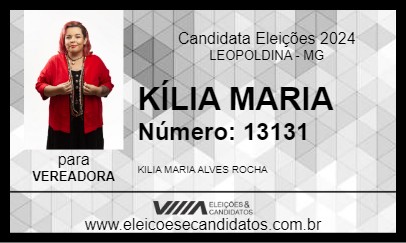 Candidato KÍLIA MARIA 2024 - LEOPOLDINA - Eleições