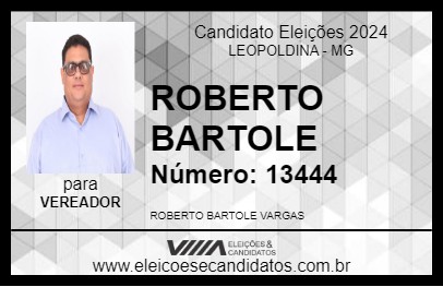 Candidato ROBERTO BARTOLE 2024 - LEOPOLDINA - Eleições