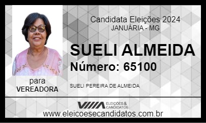 Candidato SUELI ALMEIDA 2024 - JANUÁRIA - Eleições