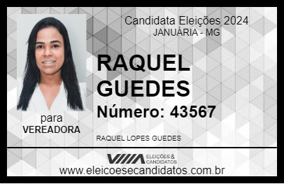 Candidato RAQUEL GUEDES 2024 - JANUÁRIA - Eleições