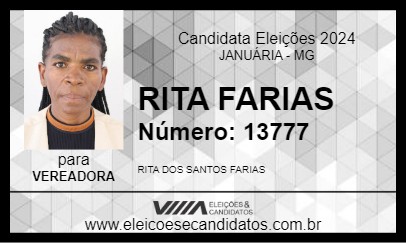 Candidato RITA FARIAS 2024 - JANUÁRIA - Eleições