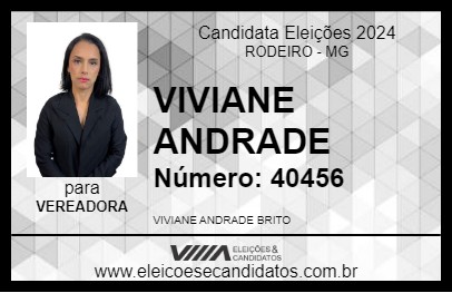 Candidato VIVIANE ANDRADE 2024 - RODEIRO - Eleições