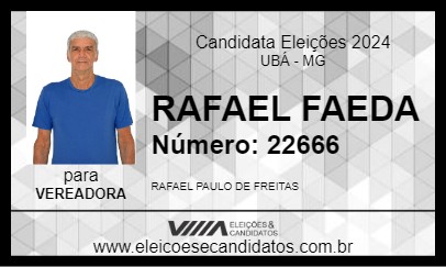 Candidato RAFAEL FAEDA 2024 - UBÁ - Eleições