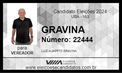 Candidato GRAVINA 2024 - UBÁ - Eleições