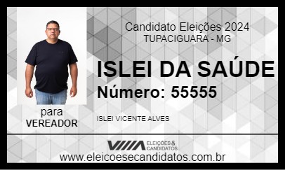 Candidato ISLEI DA SAÚDE 2024 - TUPACIGUARA - Eleições