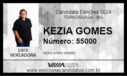 Candidato KEZIA GOMES 2024 - TUPACIGUARA - Eleições