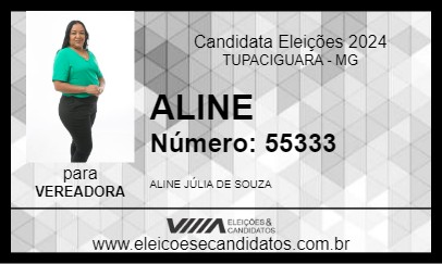 Candidato ALINE JÚLIA 2024 - TUPACIGUARA - Eleições