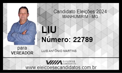 Candidato LIU 2024 - MANHUMIRIM - Eleições