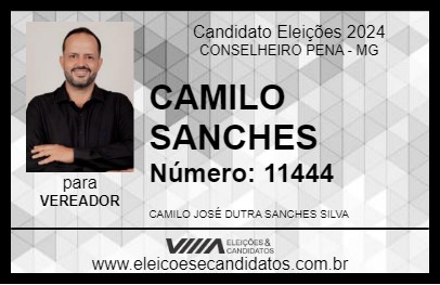 Candidato CAMILO SANCHES 2024 - CONSELHEIRO PENA - Eleições