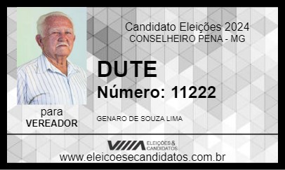 Candidato DUTE 2024 - CONSELHEIRO PENA - Eleições