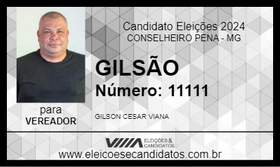 Candidato GILSÃO 2024 - CONSELHEIRO PENA - Eleições