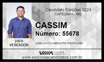 Candidato CASSIM 2024 - CAPELINHA - Eleições