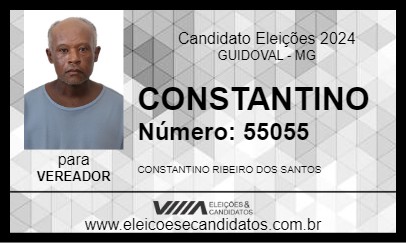 Candidato CONSTANTINO 2024 - GUIDOVAL - Eleições