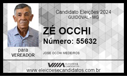 Candidato ZÉ OCCHI 2024 - GUIDOVAL - Eleições