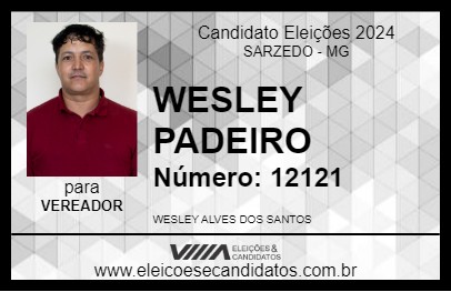 Candidato WESLEY PADEIRO 2024 - SARZEDO - Eleições