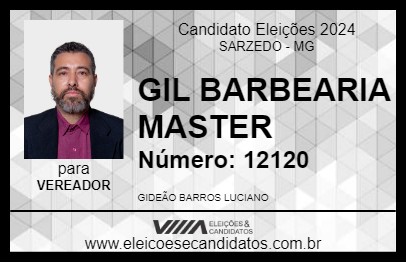 Candidato GIL BARBEARIA MASTER 2024 - SARZEDO - Eleições