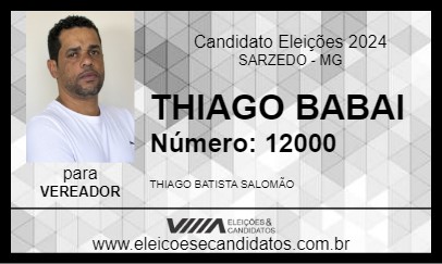 Candidato THIAGO BABAI 2024 - SARZEDO - Eleições