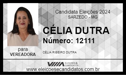 Candidato CÉLIA DUTRA 2024 - SARZEDO - Eleições