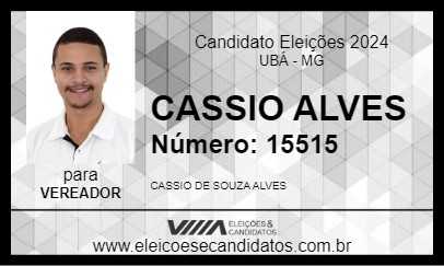 Candidato CASSIO ALVES 2024 - UBÁ - Eleições