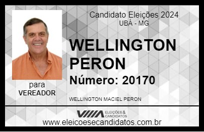 Candidato WELLINGTON PERON 2024 - UBÁ - Eleições