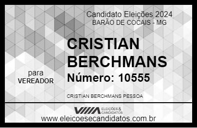 Candidato CRISTIAN DE ZÉ MARIA 2024 - BARÃO DE COCAIS - Eleições