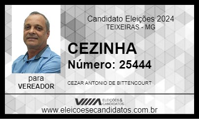 Candidato CEZINHA 2024 - TEIXEIRAS - Eleições