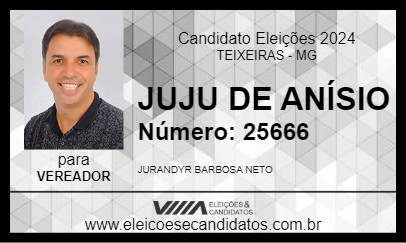 Candidato JUJU DE ANÍSIO 2024 - TEIXEIRAS - Eleições