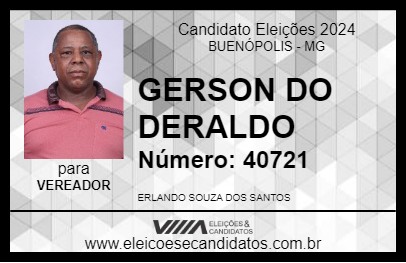 Candidato GERSON DO DERALDO 2024 - BUENÓPOLIS - Eleições