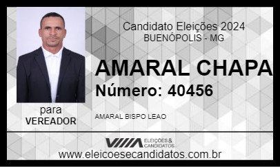 Candidato AMARAL CHAPA 2024 - BUENÓPOLIS - Eleições