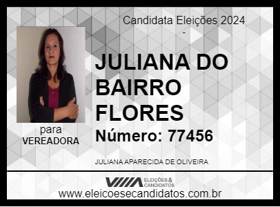 Candidato JULIANA DO BAIRRO FLORES 2024 - LONTRA - Eleições