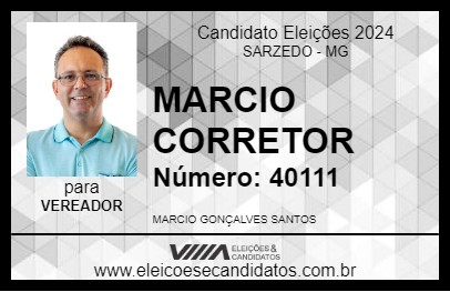 Candidato MARCIO CORRETOR 2024 - SARZEDO - Eleições