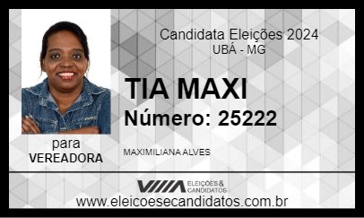 Candidato TIA MAXI 2024 - UBÁ - Eleições