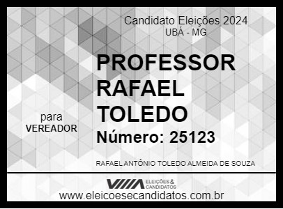 Candidato PROFESSOR RAFAEL TOLEDO 2024 - UBÁ - Eleições