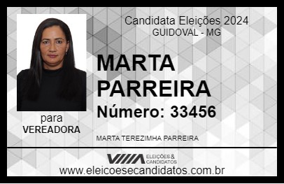 Candidato MARTA PARREIRA 2024 - GUIDOVAL - Eleições