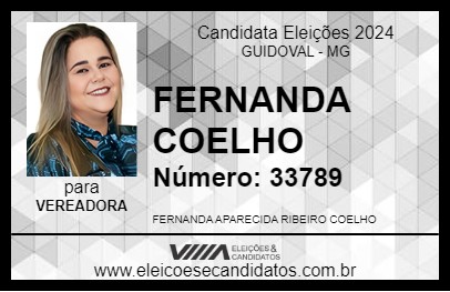 Candidato FERNANDA COELHO 2024 - GUIDOVAL - Eleições