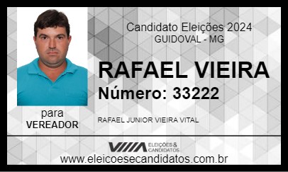 Candidato RAFAEL VIEIRA 2024 - GUIDOVAL - Eleições