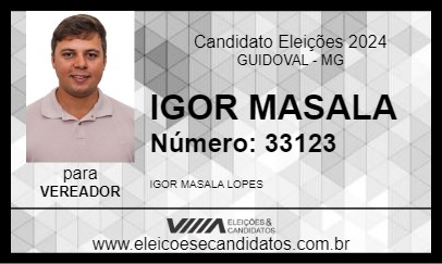 Candidato IGOR MASALA 2024 - GUIDOVAL - Eleições