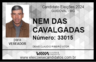 Candidato NEM DAS CAVALGADAS 2024 - GUIDOVAL - Eleições