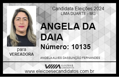 Candidato ANGELA DA DAIA 2024 - LIMA DUARTE - Eleições