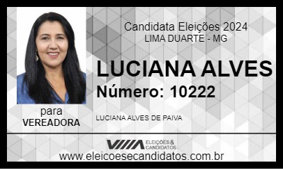 Candidato LUCIANA ALVES 2024 - LIMA DUARTE - Eleições