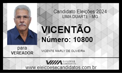 Candidato VICENTÃO 2024 - LIMA DUARTE - Eleições