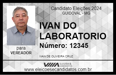 Candidato IVAN CRUZ 2024 - GUIDOVAL - Eleições