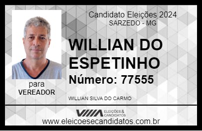 Candidato WILLIAN DO ESPETINHO 2024 - SARZEDO - Eleições