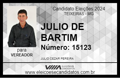 Candidato JULIO DE BARTIM 2024 - TEIXEIRAS - Eleições