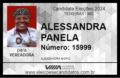 Candidato ALESSANDRA PANELA 2024 - TEIXEIRAS - Eleições