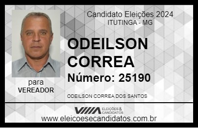 Candidato ODEILSON CORREA 2024 - ITUTINGA - Eleições